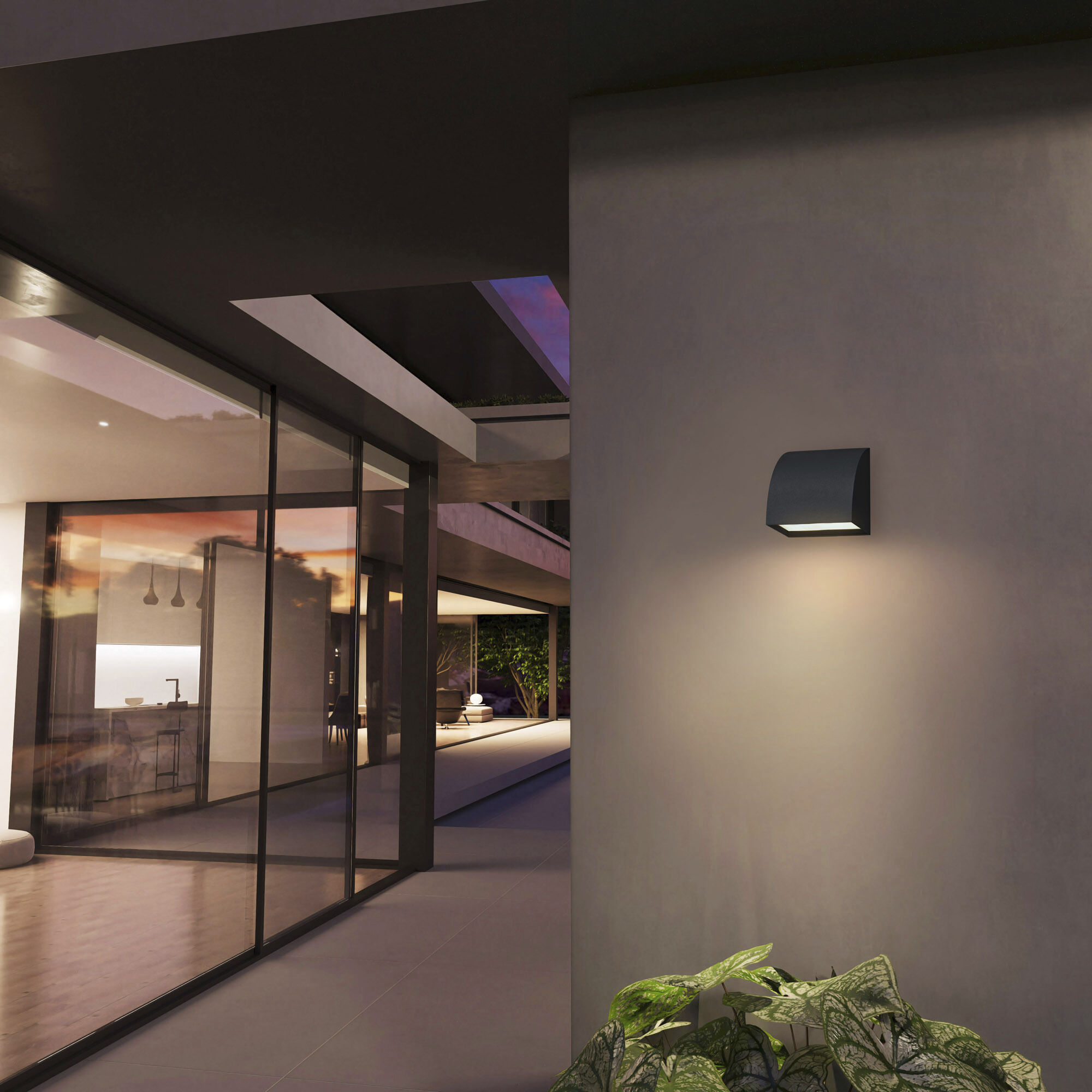 Slope LED 4.63 inch Sand Black Outdoor Wall Sconce